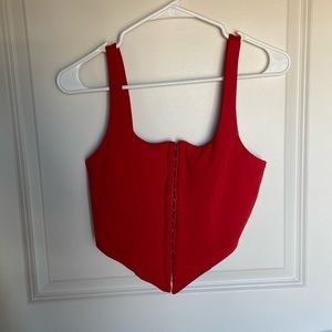 Red corset top
